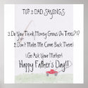 Dad Sayings...Father's Day Poster posters