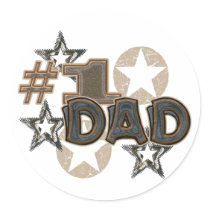 Dad Round Stickers