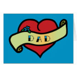Dad Tattoo Heart cards