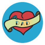 Dad Tattoo Heart stickers