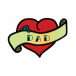 Dad Tattoo Heart t-shirts