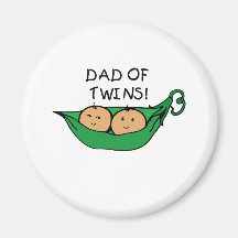 Dad Twin Pod Refrigerator Magnets