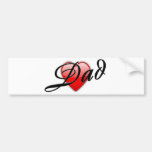 Dad with Heart Bumper Stickers