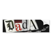 DADA Black Bumpersticker Bumper Sticker