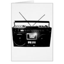 Dadawan Ghettoblaster boombox 1980 Greeting Card