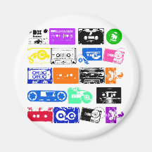 Dadawan K7 tapes vintage colours Refrigerator Magnet