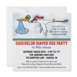 Dadchelor Diaper Keg New Dad Cute Party Invitation
