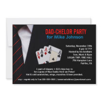 Dadchelor - Sophisticated Poker Party Invitations