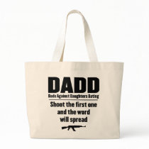 dadd dads against daughters dating funny tote bag