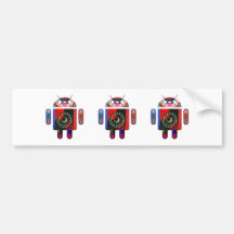 Daddy and Baby Android  -  Art101 by Navin Bumper Stickers