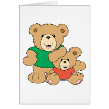 Daddy and Baby Boy Bear Cards