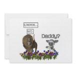 Daddy? asks a cute lamb to a big lion custom invitations