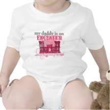 Daddy Engineer pink Romper