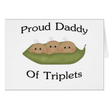 Daddy Of Triplets Cards