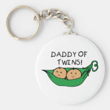 Daddy of Twins Pod Keychain
