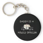 Daddy Police Officer Keychain