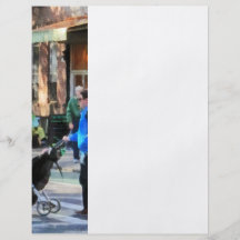 Daddy Pushing Stroller Greenwich Village Personalized Flyer