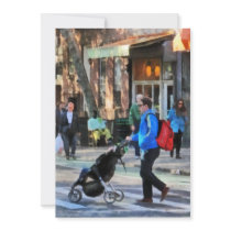 Daddy Pushing Stroller Greenwich Village Invite