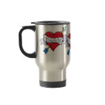 Daddy Tat Heart Travel mugs
