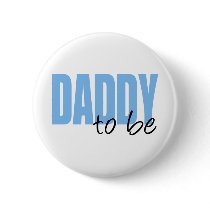 Daddy To Be (Blue Block Font) Pin