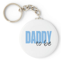 Daddy To Be (Blue Block Font) Key Chain