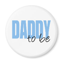 Daddy To Be (Blue Block Font) Fridge Magnets
