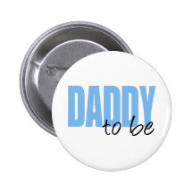 Daddy To Be (Blue Block Font) Pin