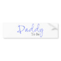 Daddy To Be (Blue Script) bumper stickers