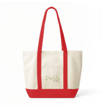 Daddy To Be (Green Script) Canvas Bag
