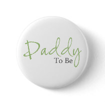 Daddy To Be (Green Script) Buttons
