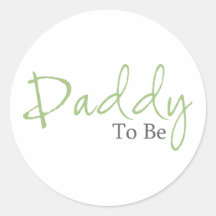 Daddy To Be (Green Script) Sticker