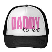 Daddy To Be (Pink Block Font) Mesh Hat
