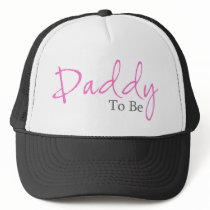 Daddy To Be (Pink Script) Hats