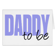 Daddy To Be (Purple Block Font) Cards