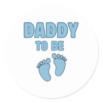 DADDY TO BE ROUND STICKERS