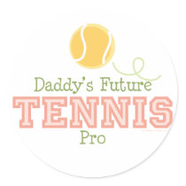 Daddy's Future Tennis Pro Sticker