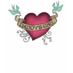 Daddys Girl HeartTattoo t-shirts