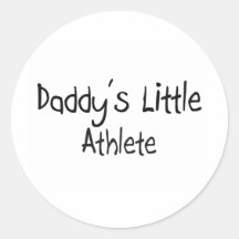 Daddy's Little Athlete Stickers