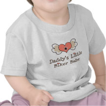 Daddy's Little Biker Babe Baby Girl Tee