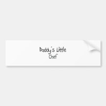 Daddy's Little Chef Bumper Stickers