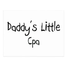 Daddy's Little Cpa Postcard