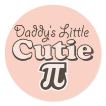 Daddy's Little Cutie Pi Stickers