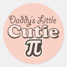 Daddy's Little Cutie Pi Stickers