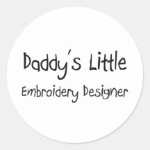 Daddy's Little Embroidery Designer Stickers