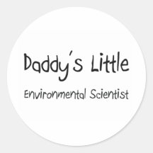 Daddy's Little Environmental Scientist Stickers