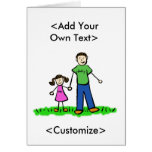 Daddy's Little Girl Custom Family Greeting Cards