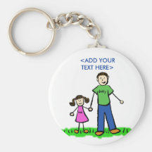 Daddy's Little Girl Keychain (Brunette)