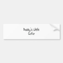 Daddy's Little Golfer Bumper Stickers