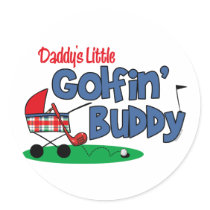 Daddy's Little Golfin' Buddy Sticker