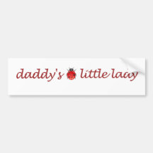 Daddy's little lady bumper sticker